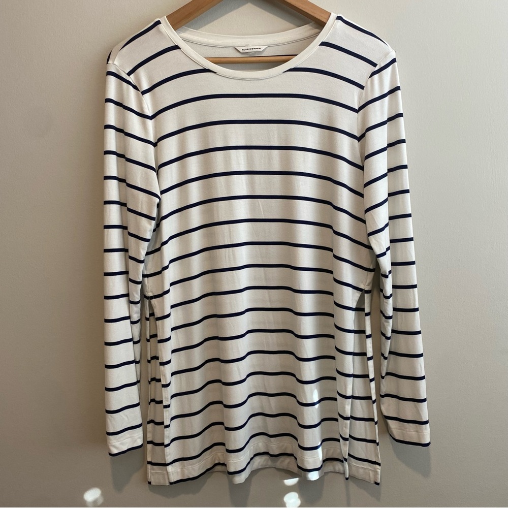 Navy striped shirt from Club Monaco (S)